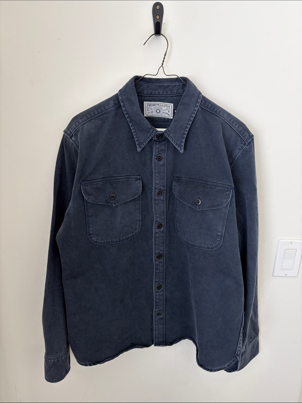 Freenote Cloth Utility Shirt (Navy, Size M)
